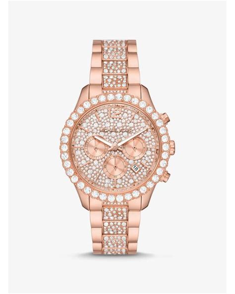 michael kors men's layton chronograph watch|Oversized Layton Pavé Rose Gold.